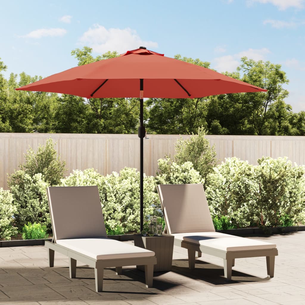 Berkfield Outdoor Parasol with Metal Pole Terracotta 300 cm