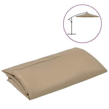 Berkfield Replacement Fabric for Cantilever Umbrella Taupe 350 cm