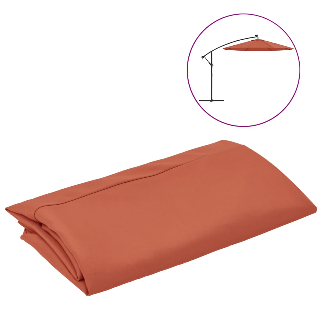 Berkfield Replacement Fabric for Cantilever Umbrella Terracotta 350 cm