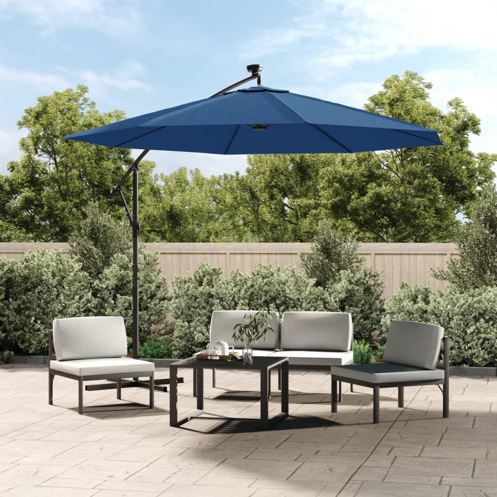 Berkfield Replacement Fabric for Cantilever Umbrella Azure Blue 350 cm