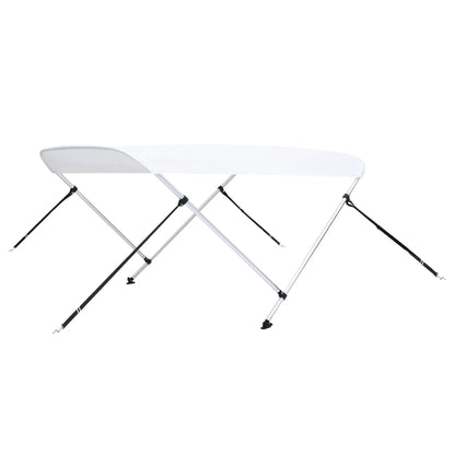 Berkfield 2 Bow Bimini Top White 180x150x110 cm
