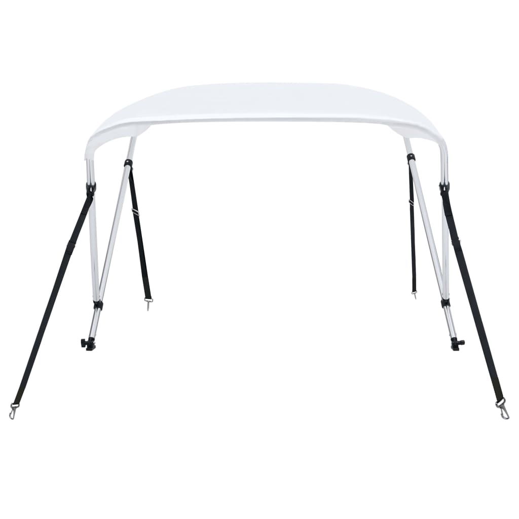 Berkfield 2 Bow Bimini Top White 180x150x110 cm