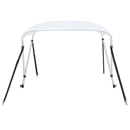 Berkfield 2 Bow Bimini Top White 180x150x110 cm