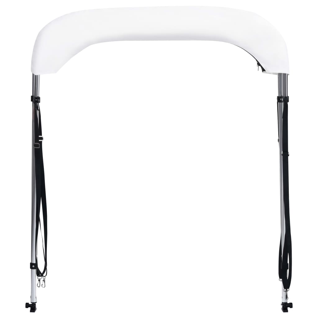 Berkfield 2 Bow Bimini Top White 180x150x110 cm