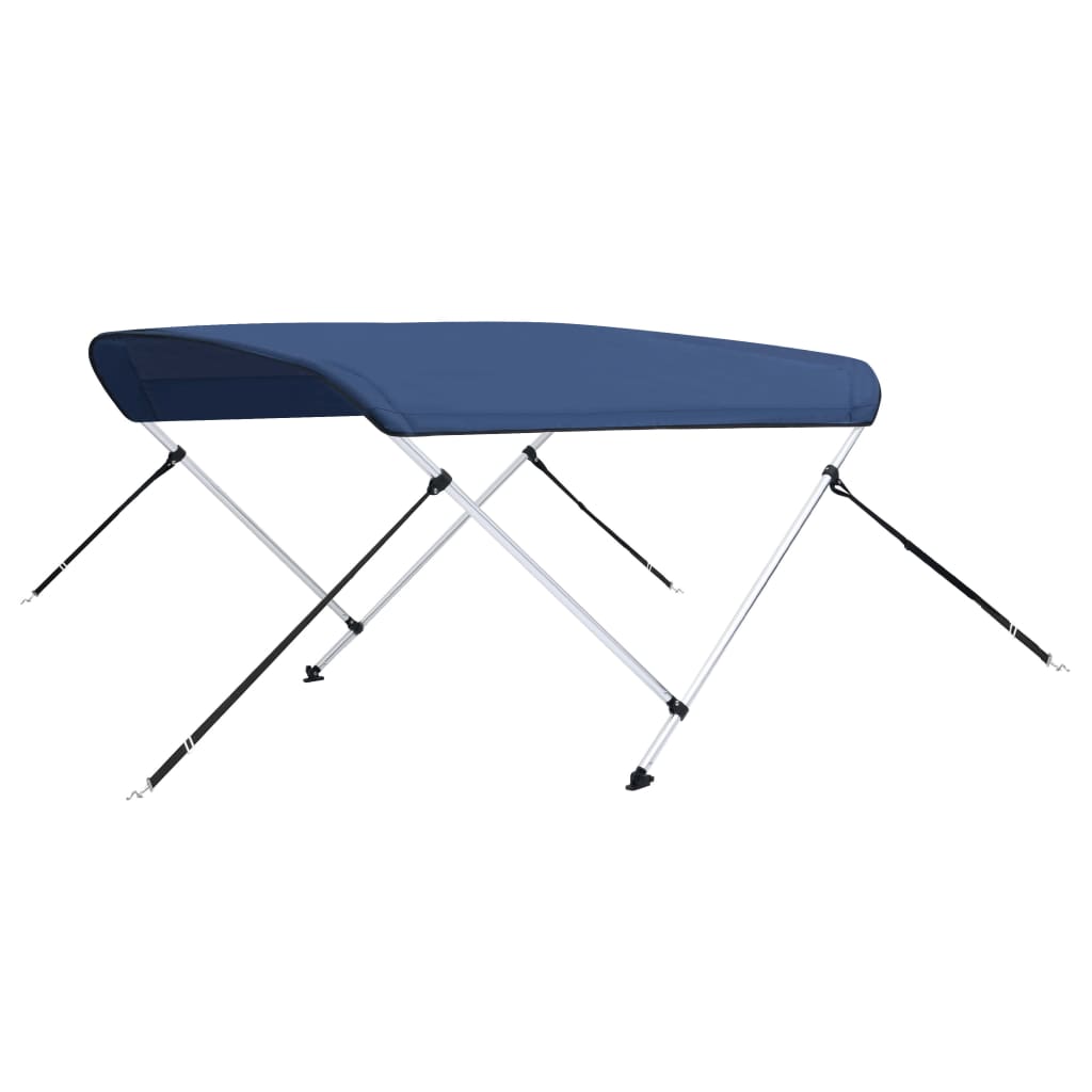 Berkfield 2 Bow Bimini Top Navy Blue 180x130x110 cm