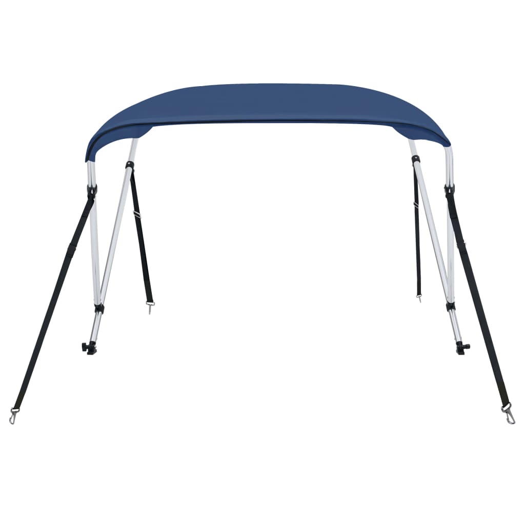 Berkfield 2 Bow Bimini Top Navy Blue 180x130x110 cm