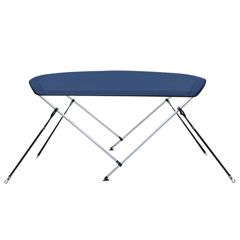 Berkfield 2 Bow Bimini Top Navy Blue 180x130x110 cm