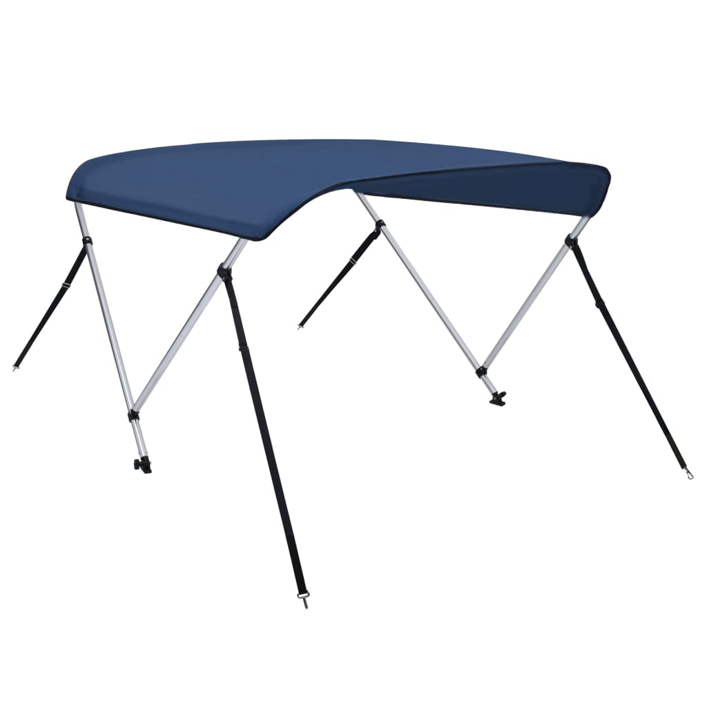 Berkfield 2 Bow Bimini Top Navy Blue 180x130x110 cm