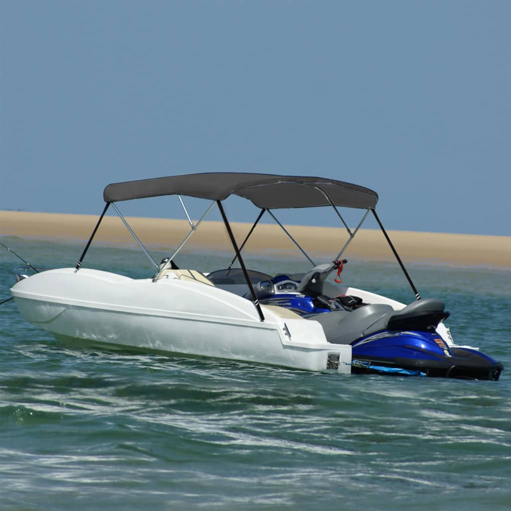 Berkfield 3 Bow Bimini Top Anthracite 183x196x137 cm