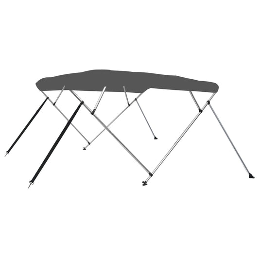 Berkfield 4 Bow Bimini Top Anthracite 243x210x137 cm