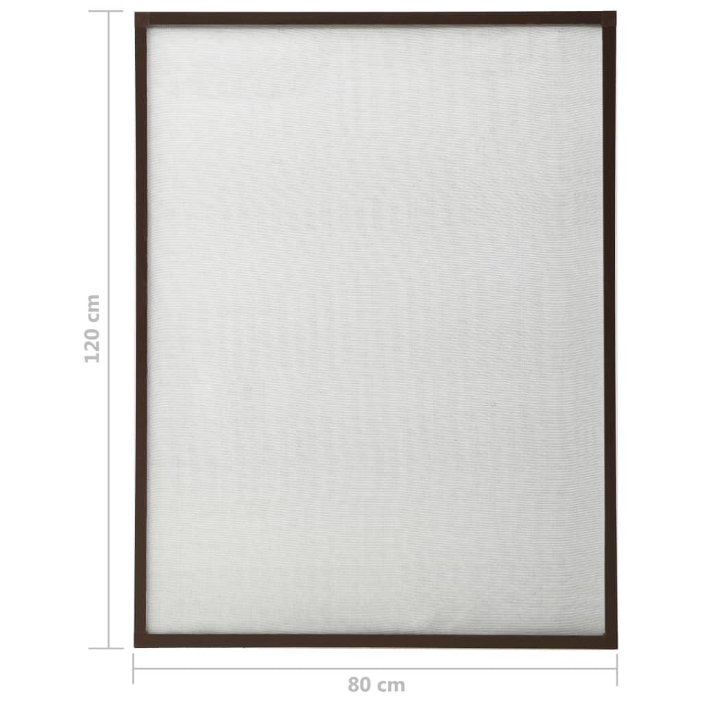 Berkfield Insect Screen for Windows Brown 80x120 cm