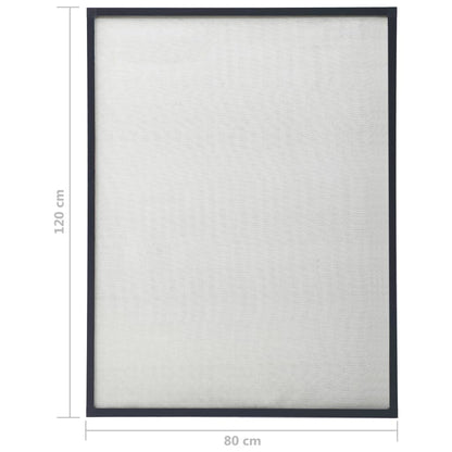 Berkfield Insect Screen for Windows Anthracite 80x120 cm