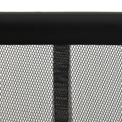 Berkfield Insect Door Screen with 10-Piece Mesh Curtain Black 240x240 cm