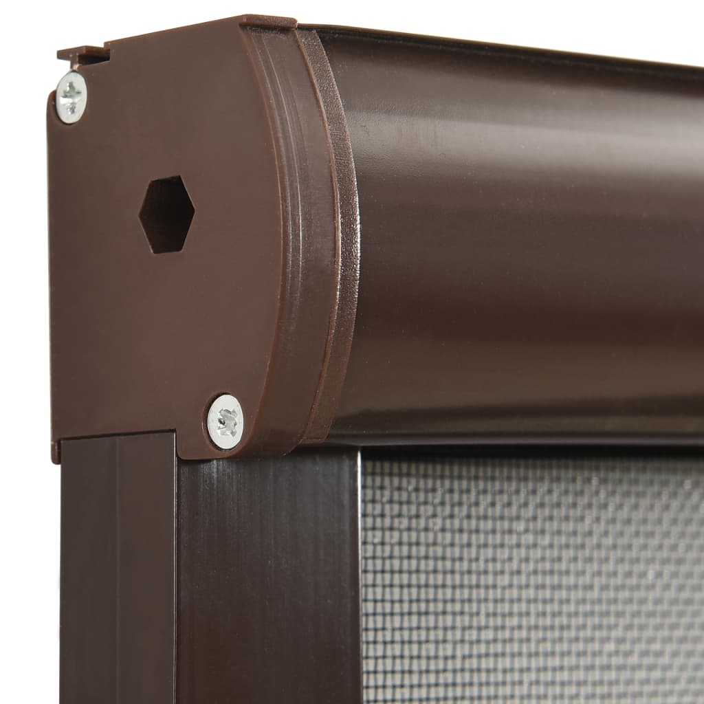 Berkfield Roll down Insect Screen for Windows Brown 70x150 cm