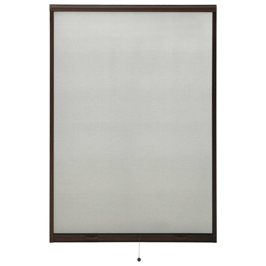 Berkfield Roll down Insect Screen for Windows Brown 110x170 cm