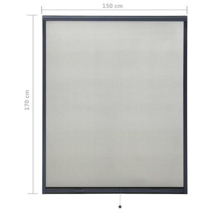 Berkfield Roll down Insect Screen for Windows Anthracite 150x170 cm
