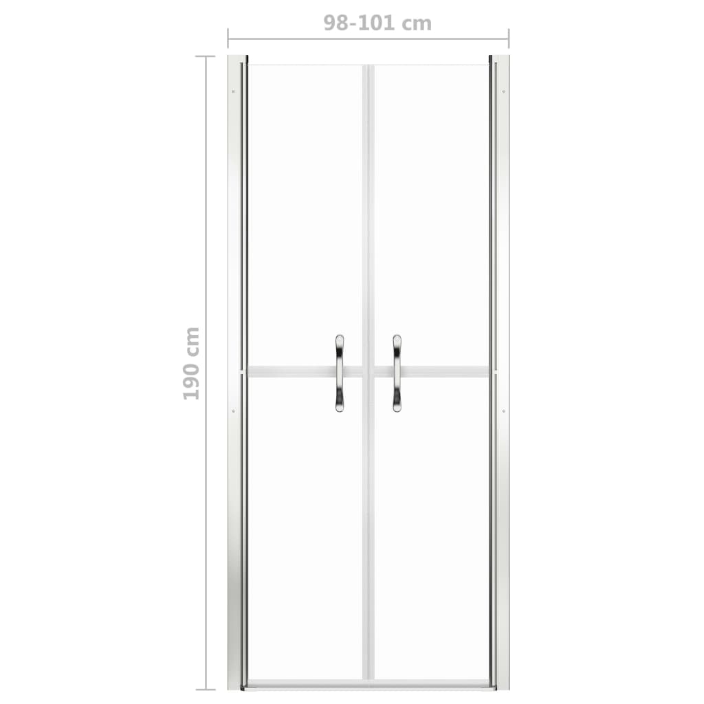 Berkfield Shower Door Clear ESG 101x190 cm