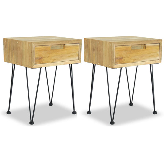 Berkfield Bedside Cabinets 2 pcs 40x30x50 cm Solid Teak