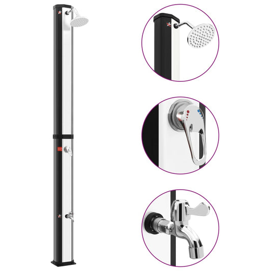 Berkfield Outdoor Solar Shower with Shower Head and Faucet 35 L
