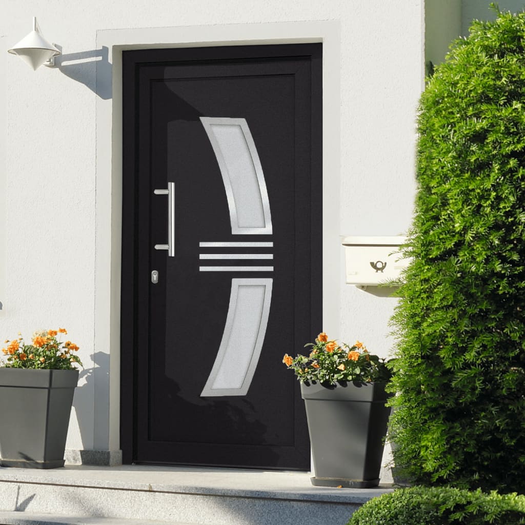 Berkfield Front Door Anthracite 108x208 cm