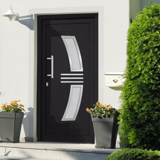 Berkfield Front Door Anthracite 108x208 cm