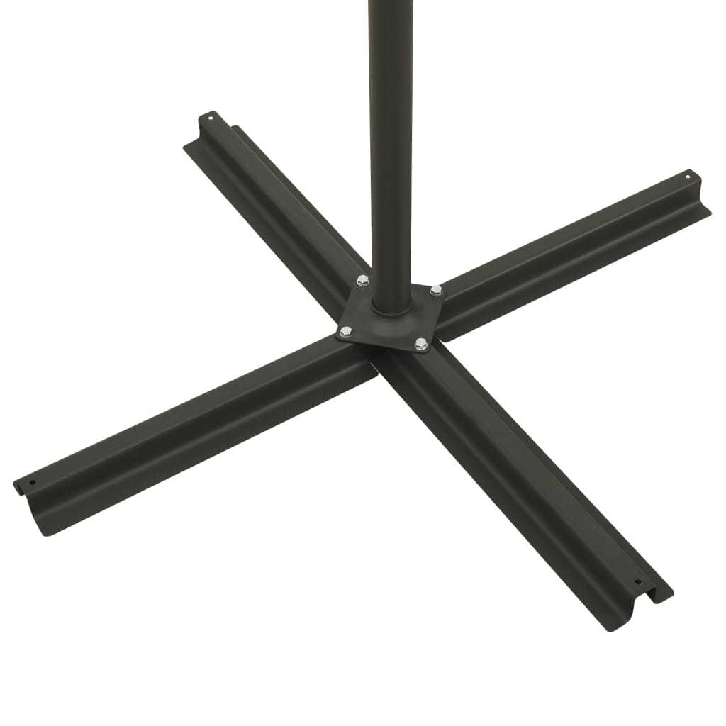 Berkfield Cantilever Umbrella with Pole and LED Lights Azure Blue 300 cm