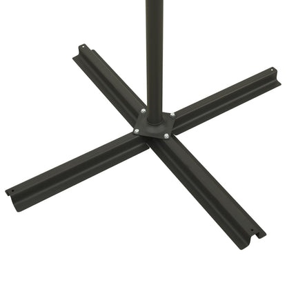 Berkfield Cantilever Umbrella with Pole and LED Lights Azure Blue 300 cm