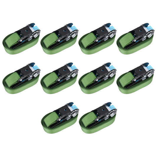 Berkfield Ratchet Tie Down Straps 10 pcs 800 daN 6 m Green