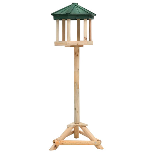 Berkfield Standing Bird Feeder Solid Firwood 33x106 cm