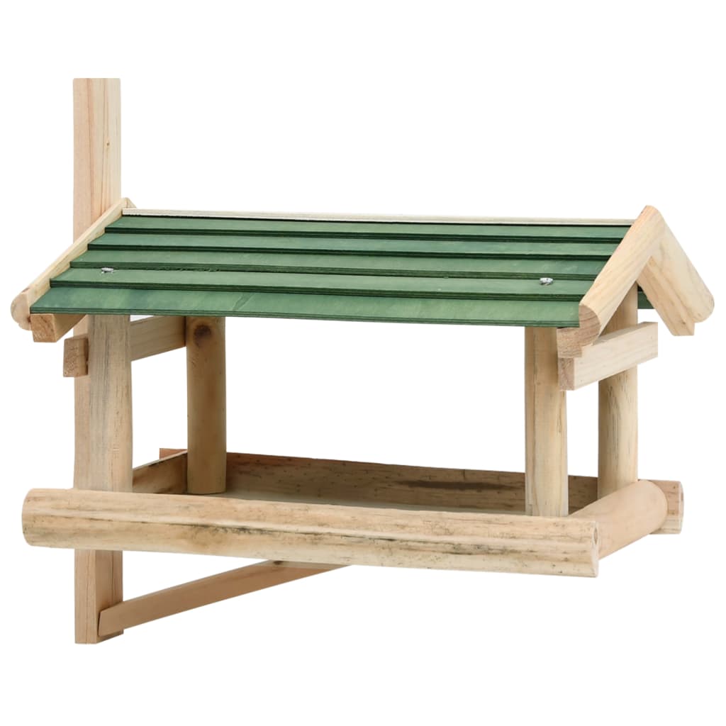 Berkfield Bird Feeder Solid Wood 35x29.5x21 cm