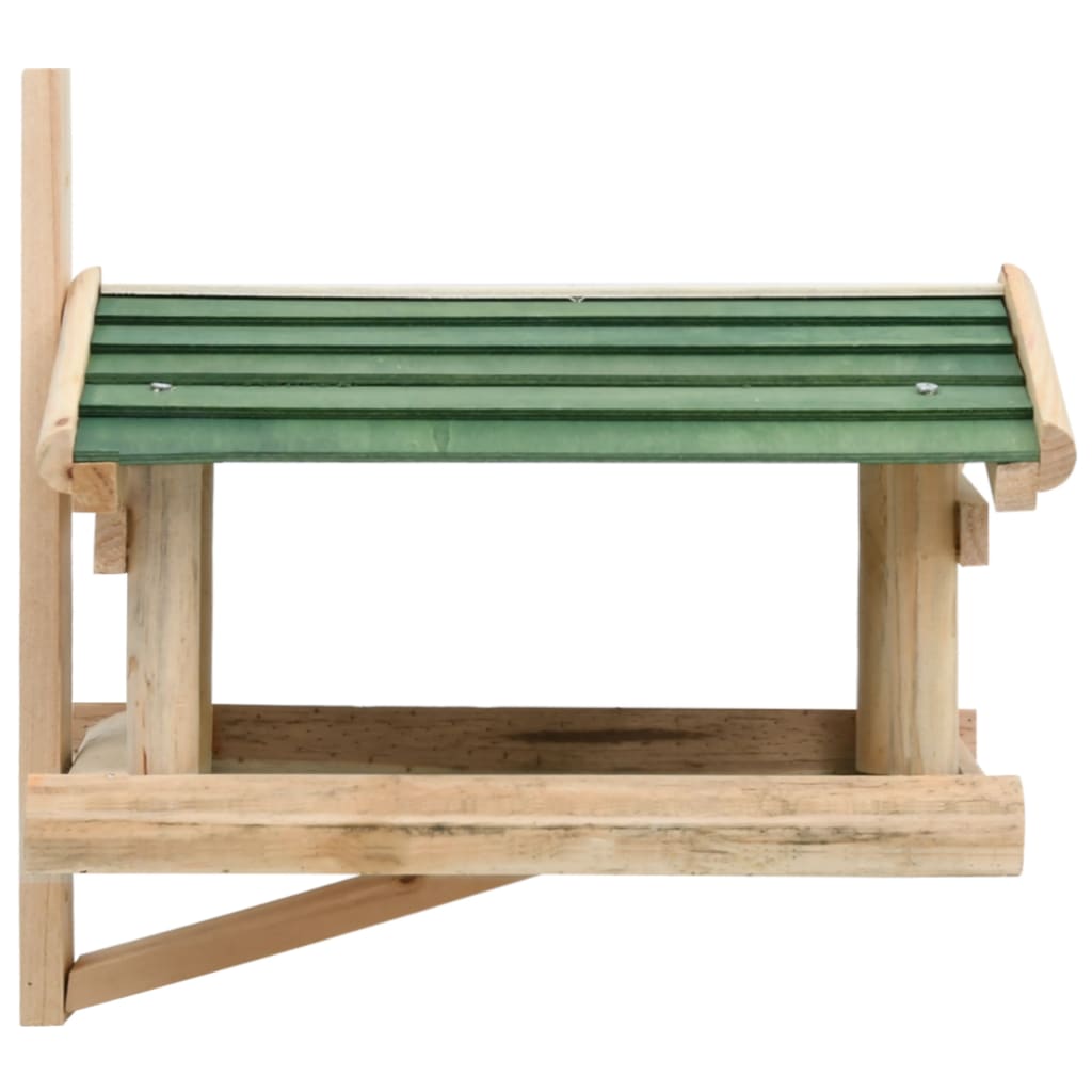 Berkfield Bird Feeder Solid Wood 35x29.5x21 cm