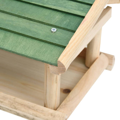 Berkfield Bird Feeder Solid Wood 35x29.5x21 cm