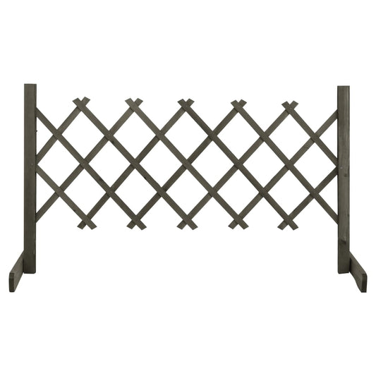 Berkfield Garden Trellis Fence Grey 120x60 cm Solid Firwood