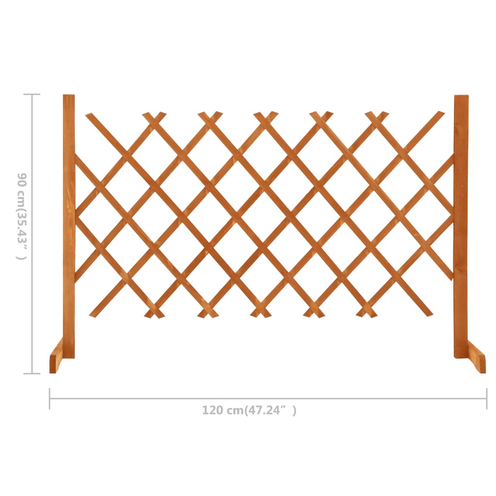 Berkfield Garden Trellis Fence Orange 120x90 cm Solid Firwood