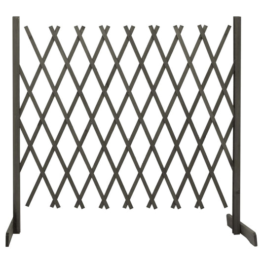 Berkfield Garden Trellis Fence Grey 180x100 cm Solid Firwood