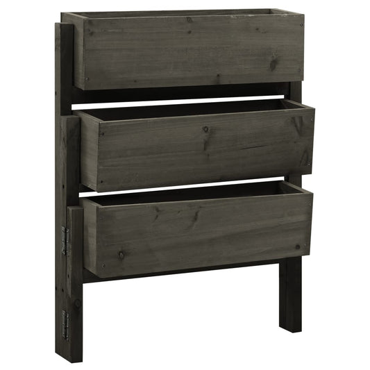 Berkfield Garden Folding Planter Grey 60x14x75 cm Solid Firwood