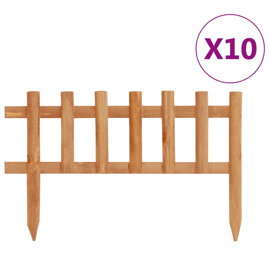 Berkfield Lawn Edgings 10 pcs Firwood 4.4 m