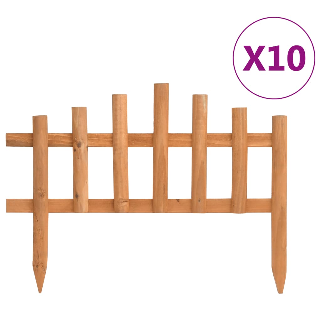 Berkfield Lawn Edgings 10 pcs Firwood 4.4 m