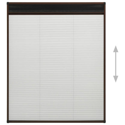 Berkfield Plisse Insect Screen for Windows Aluminium Brown 120x160 cm