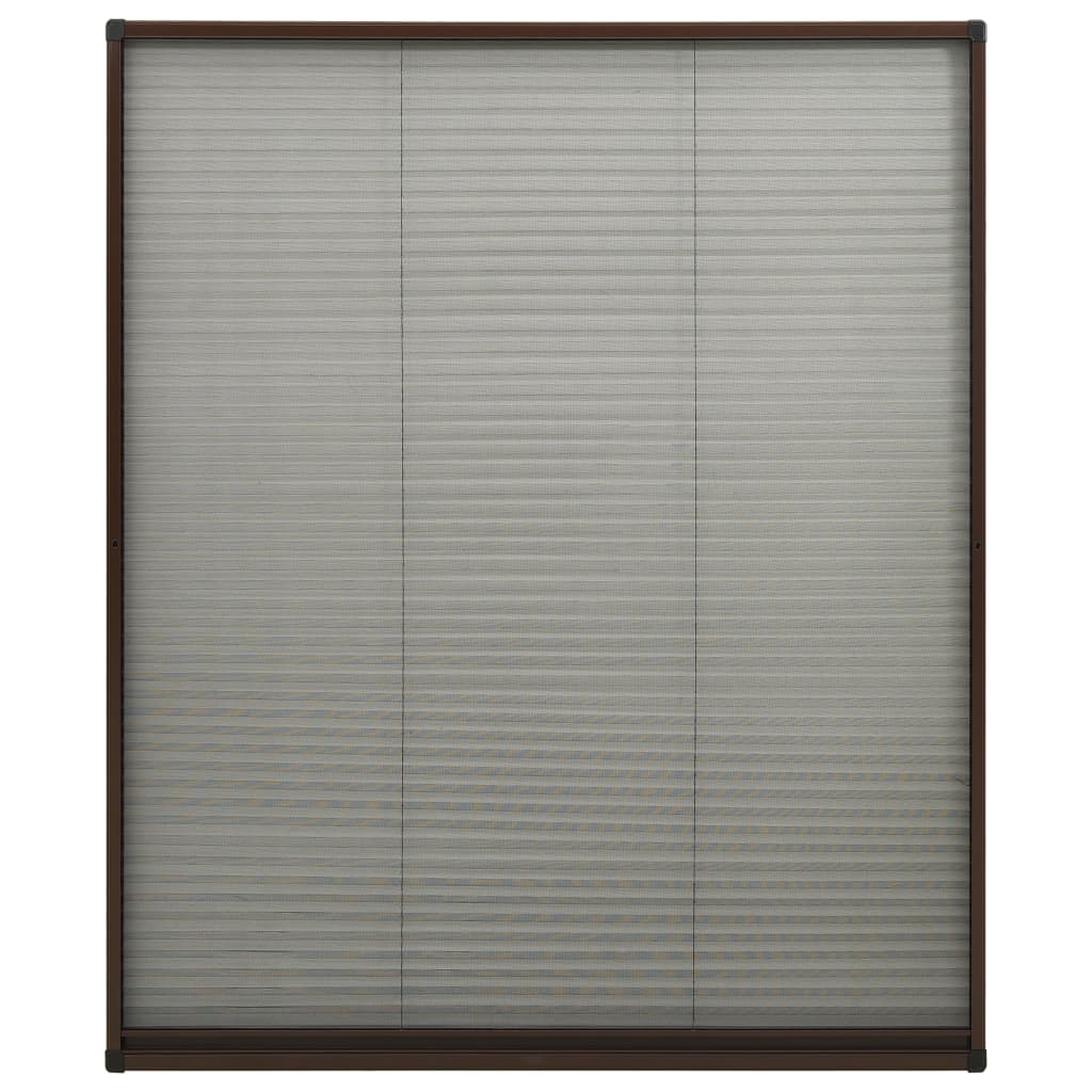 Berkfield Plisse Insect Screen for Windows Aluminium Brown 120x160 cm