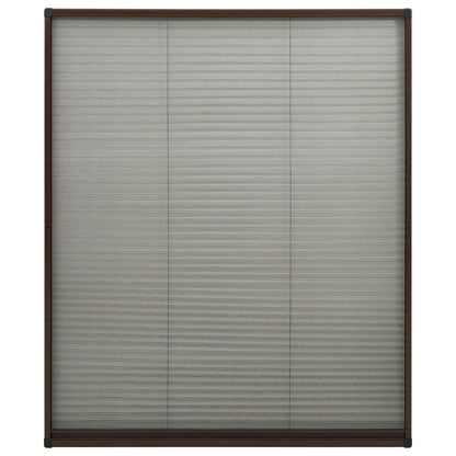 Berkfield Plisse Insect Screen for Windows Aluminium Brown 120x160 cm
