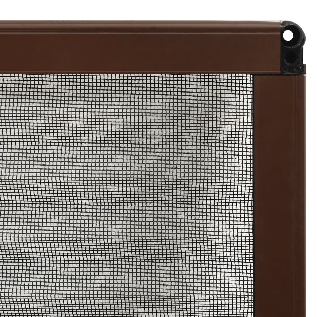 Berkfield Plisse Insect Screen for Windows Aluminium Brown 120x160 cm