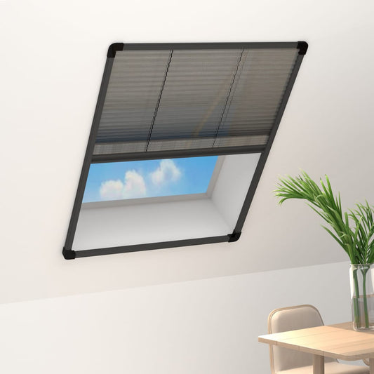 Berkfield Plisse Insect Screen for Windows Aluminium Anthracite 60x160cm