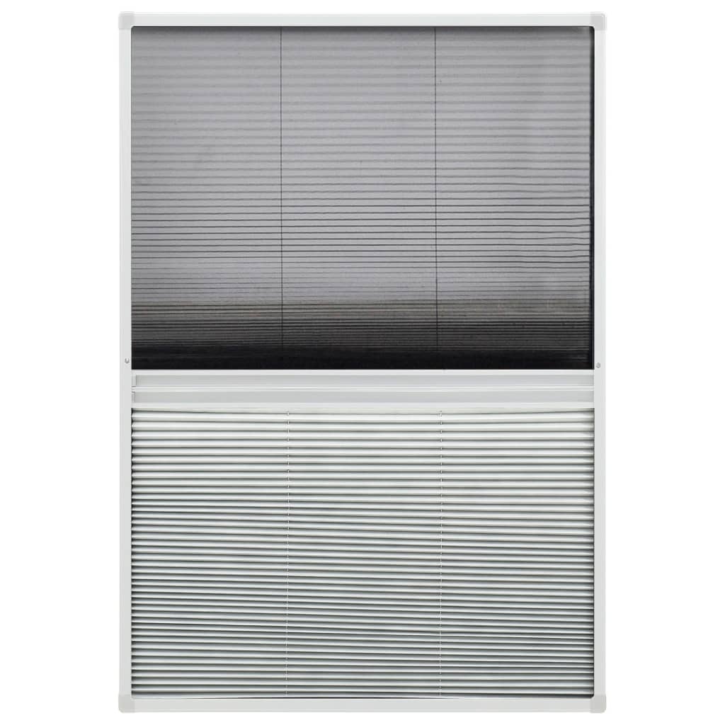 Berkfield Plisse Insect Screen for Windows Aluminium 100x160cm with Shade