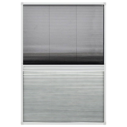 Berkfield Plisse Insect Screen for Windows Aluminium 100x160cm with Shade