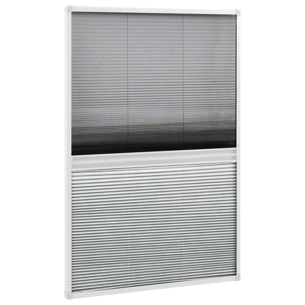 Berkfield Plisse Insect Screen for Windows Aluminium 100x160cm with Shade