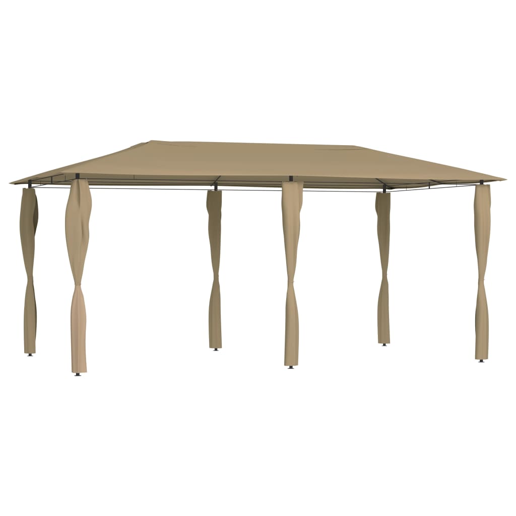Berkfield Gazebo with Post Covers 3x6x2.6 m Taupe 160 g/m�__