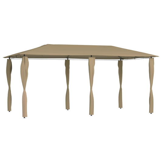 Berkfield Gazebo with Post Covers 3x6x2.6 m Taupe 160 g/m�__