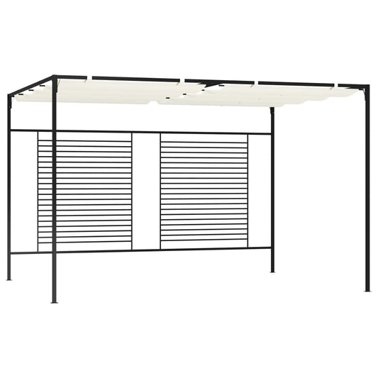 Berkfield Gazebo with Retractable Roof 3x4x2.3 m Cream 180 g/m�__
