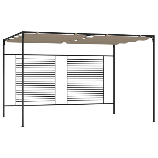 Berkfield Gazebo with Retractable Roof 3x4x2.3 m Taupe 180 g/m�__